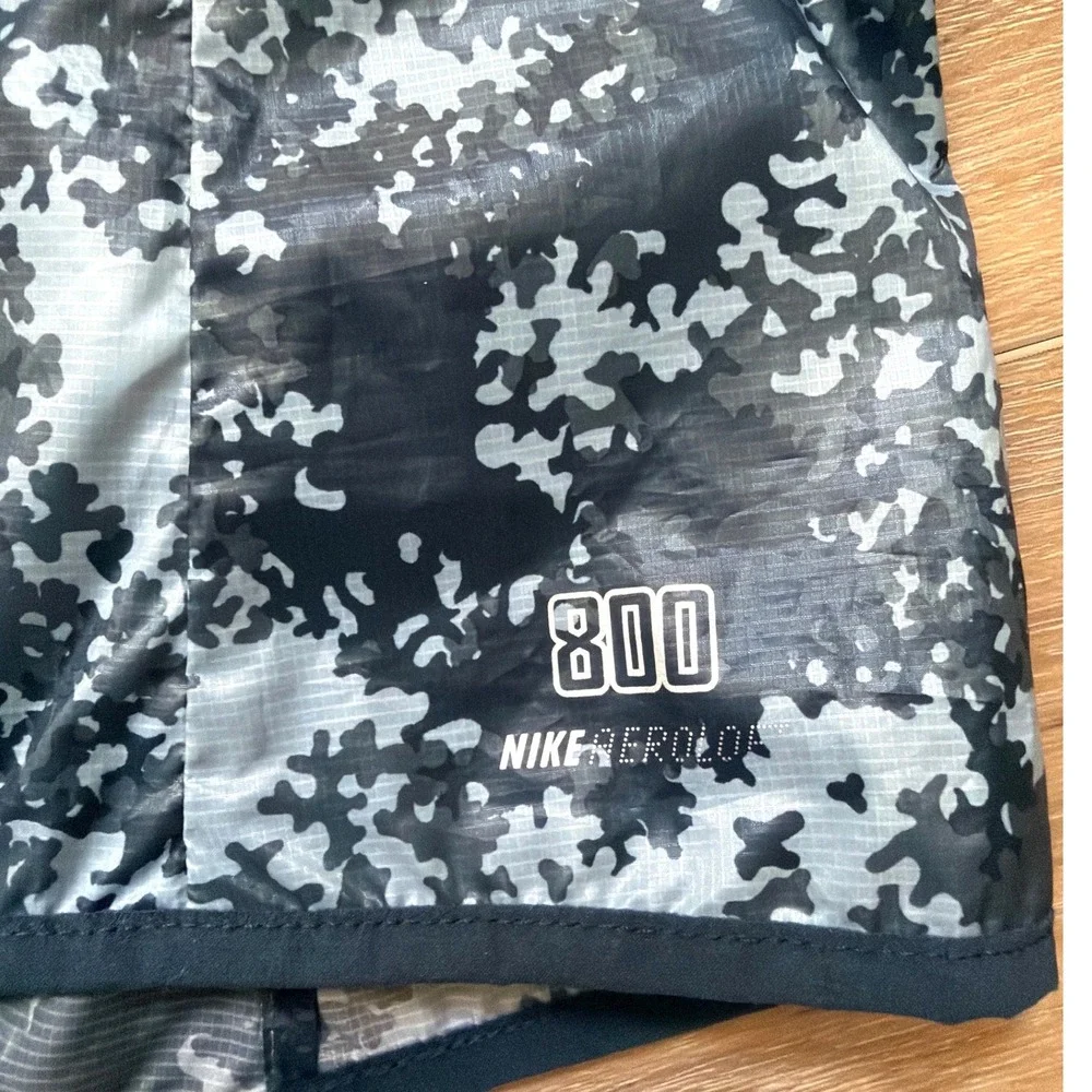 Nike Aeroloft 800 Women's M Running Vest Blue Camo Goose Down Puffer Packable